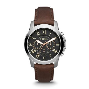 Fossil Men's Grant Chronograph Brown Leather Watch